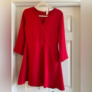 GAP Red V Neck Dress Size S